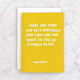 "Awkward" - Single Greeting Cards in Sunshine by Robert and Stella - Front