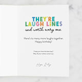 "laugh lines" - Single Greeting Cards in Ivory by Lori Wemple - Customizable Interior Example