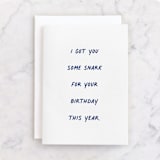 "Birthday Snark" - Single Greeting Cards in Royal by Shannon Kohn - Front
