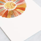 "sun face" - Single Greeting Cards in Sunny by Sara Berrenson - Close-Up