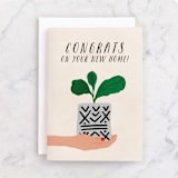 "Making myself at home" - Single Greeting Cards in Beige by Tanya Lee of Frooted Design - Front