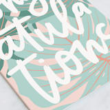 "Botanical Congrats" - Single Greeting Cards in Teal by Alicia Schultz - Close-Up