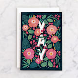 "Yay Yay!" - Single Greeting Cards in Rose by Paper Raven Co. - Front