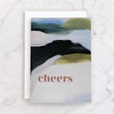 "Elemental layers" - Single Greeting Cards in Sea by Melanie Severin - Front