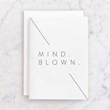 "Mind Blown" - Single Greeting Cards in Raven by Lindsay Stetson Thompson - Front