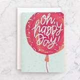 "Celebration Balloon" - Single Greeting Cards in Cherry by Meggy Masters - Front