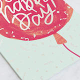 "Celebration Balloon" - Single Greeting Cards in Cherry by Meggy Masters - Close-Up