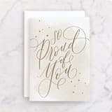 "So Proud" - Single Greeting Cards in Biege by Everett Paper Goods - Front