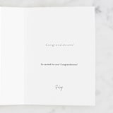 "So Proud" - Single Greeting Cards in Biege by Everett Paper Goods - Customizable Interior Example