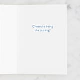 "Top Dog" - Single Greeting Cards in Beige by Ana Peake - Interior