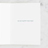 "Best News Ever" - Single Greeting Cards in Baby Blue by Jessica Corliss - Interior