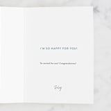 "Best News Ever" - Single Greeting Cards in Baby Blue by Jessica Corliss - Customizable Interior Example