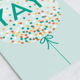 "Yay Confetti" - Single Greeting Cards in Sky by Kelly Williams - Close-Up