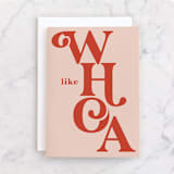 "WHOA" - Single Greeting Cards in Pumpkin by Lori Wemple - Front