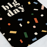 "Big Day" - Single Greeting Cards in Ink by Amy Kross - Close-Up