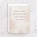 "Amazing Feat" - Single Greeting Cards in Coral by Hooray Creative - Front