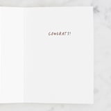 "Amazing Feat" - Single Greeting Cards in Coral by Hooray Creative - Interior