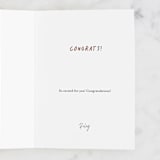 "Amazing Feat" - Single Greeting Cards in Coral by Hooray Creative - Customizable Interior Example
