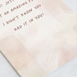 "Amazing Feat" - Single Greeting Cards in Coral by Hooray Creative - Close-Up
