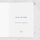 "Motivational Tiger" - Single Greeting Cards in Pool by Erin Phipps - Customizable Interior Example