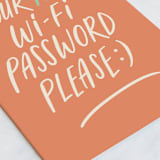 "Wifi password" - Single Greeting Cards in Tangerine by Adelyn T. - Close-Up