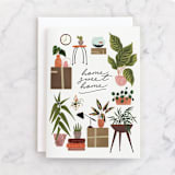 "Plant Lovers" - Single Greeting Cards in Leaf by Grae - Front