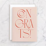"Assembled" - Single Greeting Cards in Blush by Jessica Williams - Front