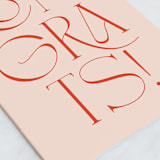 "Assembled" - Single Greeting Cards in Blush by Jessica Williams - Close-Up