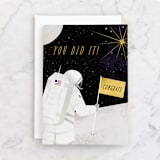 "Small Steps" - Single Greeting Cards in Midnight by Ana de Sousa - Front
