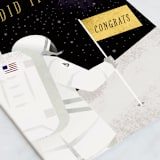 "Small Steps" - Single Greeting Cards in Midnight by Ana de Sousa - Close-Up