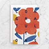 "bold flower" - Single Greeting Cards in Tangerine by Sumak Studio - Front