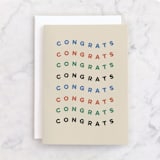 "congrats wave" - Single Greeting Cards in Cream by Amy Kross - Front