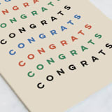 "congrats wave" - Single Greeting Cards in Cream by Amy Kross - Close-Up