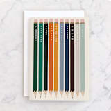 "Sharp" - Single Greeting Cards in Wood by Gwen Bedat - Front