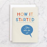 "How It Started" - Single Greeting Cards in Daisy by Baumbirdy - Front