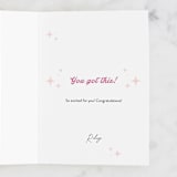 "Slay Gurrrl" - Single Greeting Cards in Baby Pink by Corinne Malesic - Customizable Interior Example