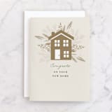 "Gilded Home" - Single Greeting Cards in Eggnog by Oma N. Ramkhelawan - Front