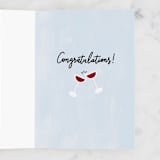 "Wine Cheers" - Single Greeting Cards in Ice by Cindy Chu - Interior