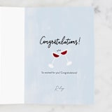 "Wine Cheers" - Single Greeting Cards in Ice by Cindy Chu - Customizable Interior Example