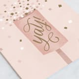 "Party Popper" - Single Greeting Cards in Ballet Slipper by Carolyn Kach - Close-Up