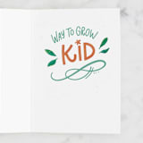 "Delightful Growth" - Single Greeting Cards in Carnation by Dawn Pope - Interior
