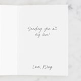 "Butterfly Watercolors" - Single Greeting Cards in Butterfly wing black by Lauren Rogoff - Customizable Interior Example