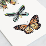 "Butterfly Watercolors" - Single Greeting Cards in Butterfly wing black by Lauren Rogoff - Close-Up