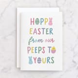 "Easter Peeps" - Single Greeting Cards in Poppy by Hooray Creative - Front
