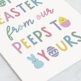 "Easter Peeps" - Single Greeting Cards in Poppy by Hooray Creative - Close-Up