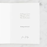 "Floral Cross" - Single Greeting Cards in Honey by Megan Cash - Customizable Interior Example