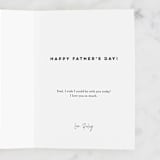 "Papa and Me" - Single Greeting Cards in Ink by Lehan Veenker - Customizable Interior Example