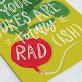 "Radish Jokes" - Single Greeting Cards in Radish by Snow and Ivy - Close-Up