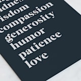 "Dad Qualities" - Single Greeting Cards in Navy by Jessica Williams - Close-Up