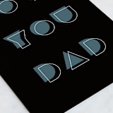 "Geometric" - Single Greeting Cards in Navy by Sumak Studio - Close-Up